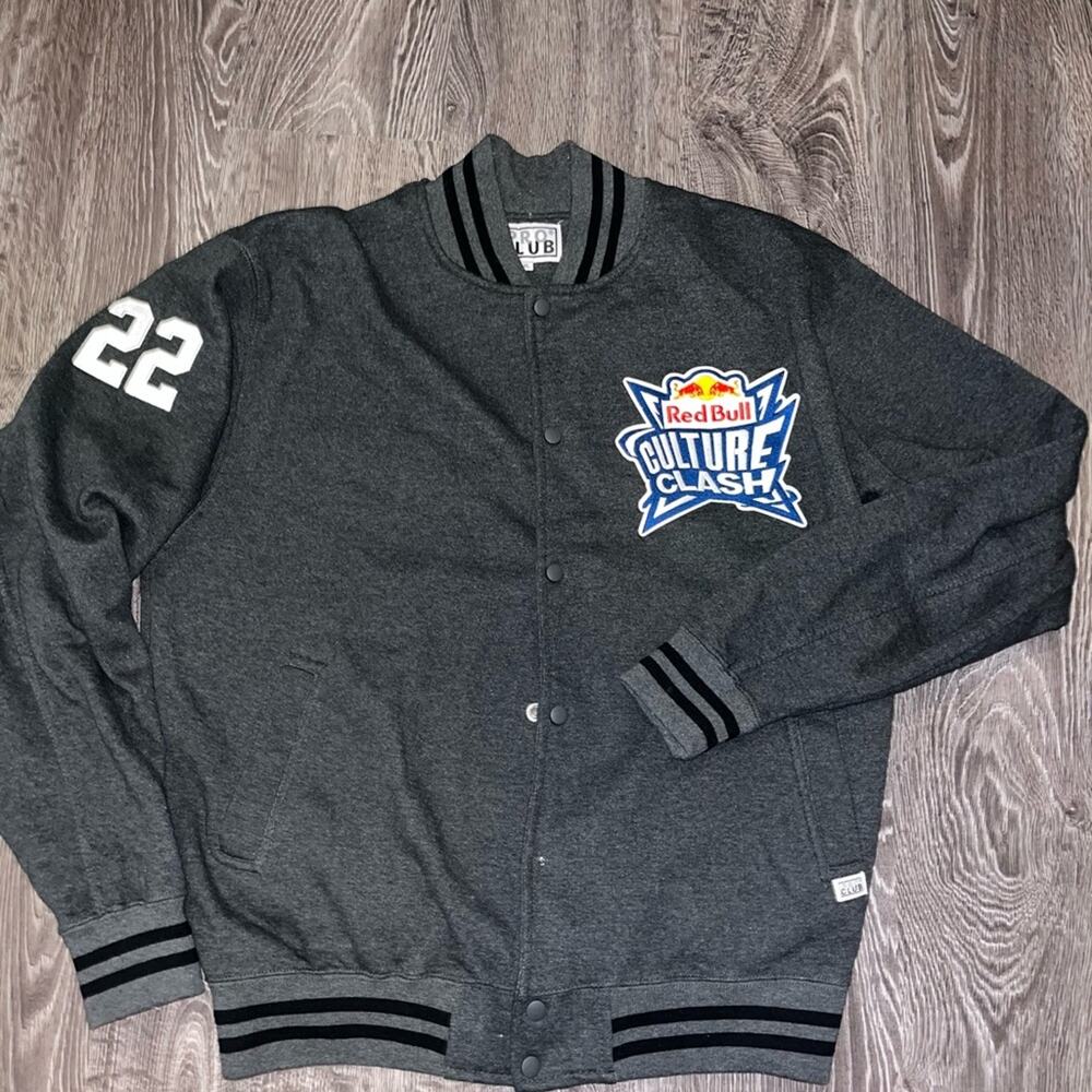 Red Bull Culture Clash ‘22 Varsity Jacket Pro Club XL Gray